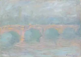 Waterloo Bridge, London, at Sunset, by Claude Monet, oil, 1904