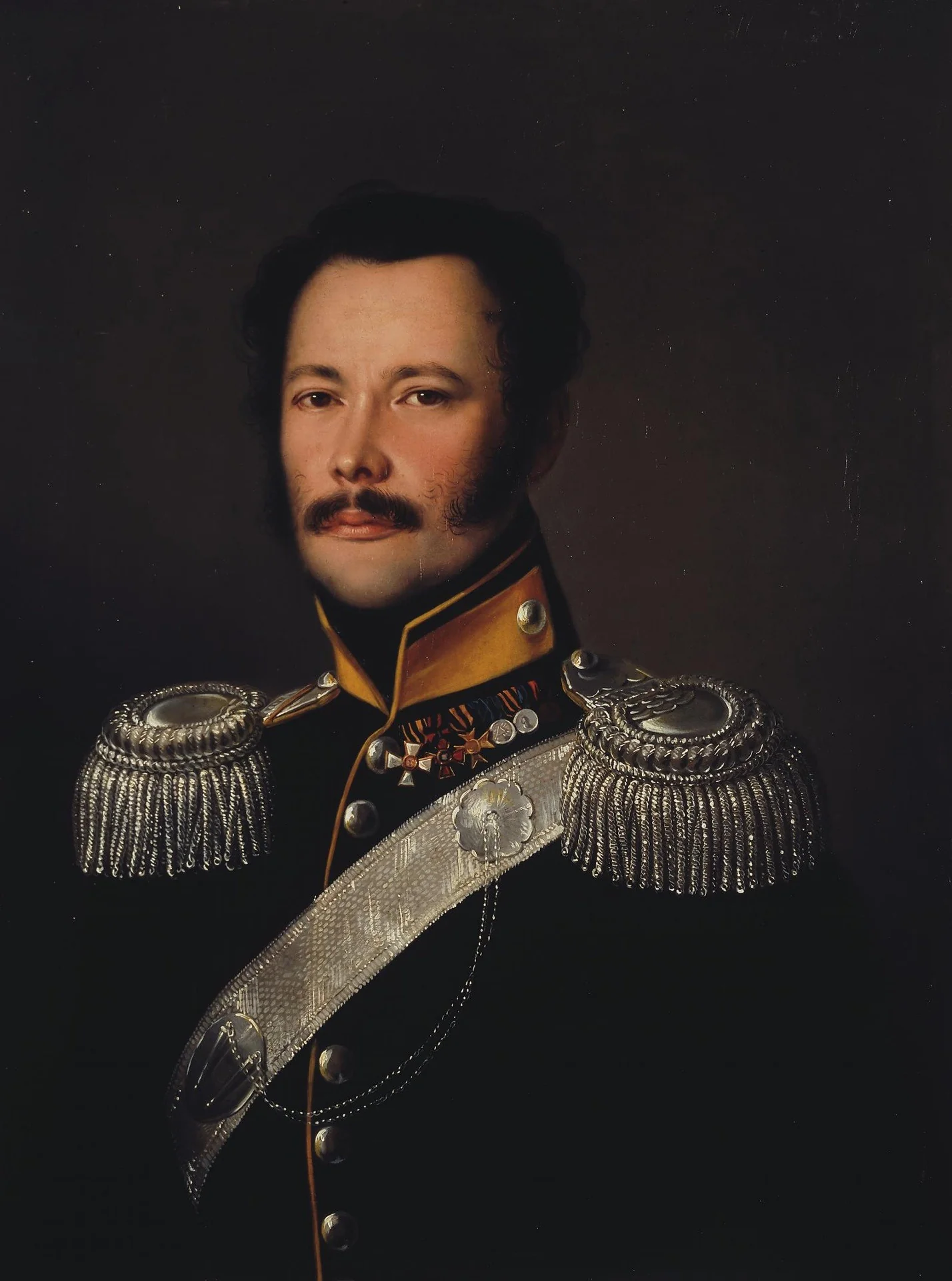 Portrait of Alexander Lvov, Colonel of the Tiraspol Cavalry and Chasseurs Regiment, detail
