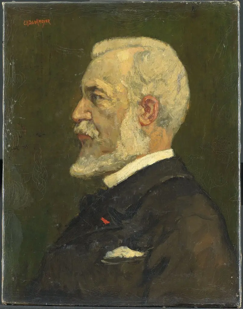 portrait of Johannes Bosboom, by Charles Dankmeijer, oil, 1890
