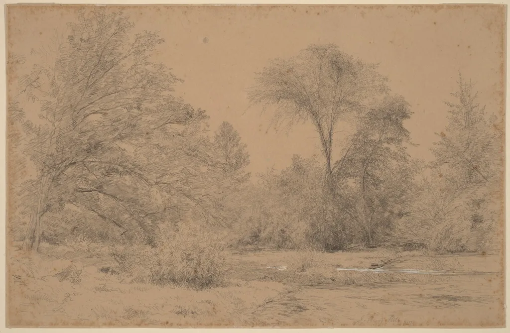 Landscape, Early Spring, by John Henry Hill, gouache, 1857
