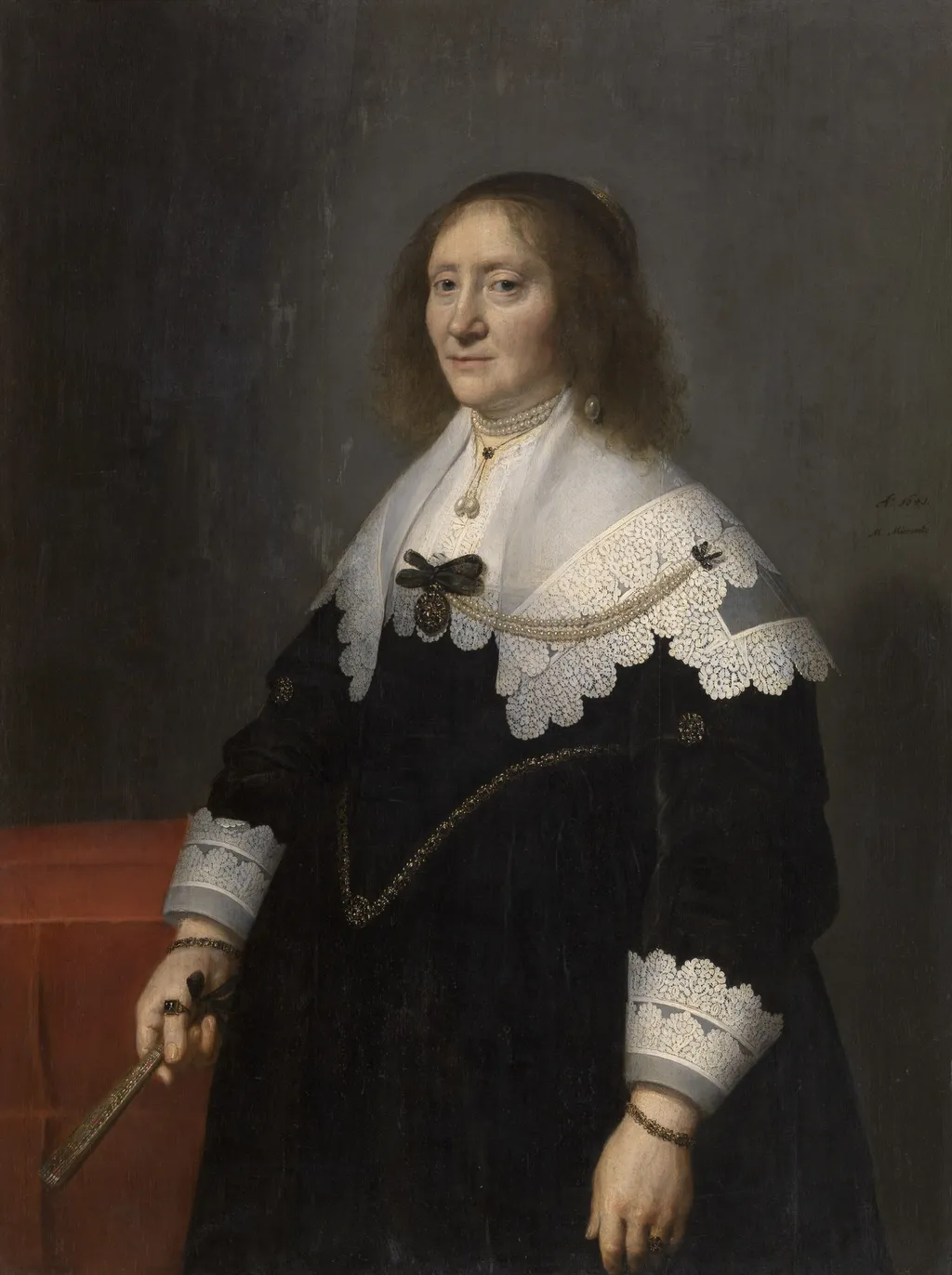 Portrait of Aletta Brasser (1579-1655), by Michiel Jansz van Mierevelt, oil, 1641