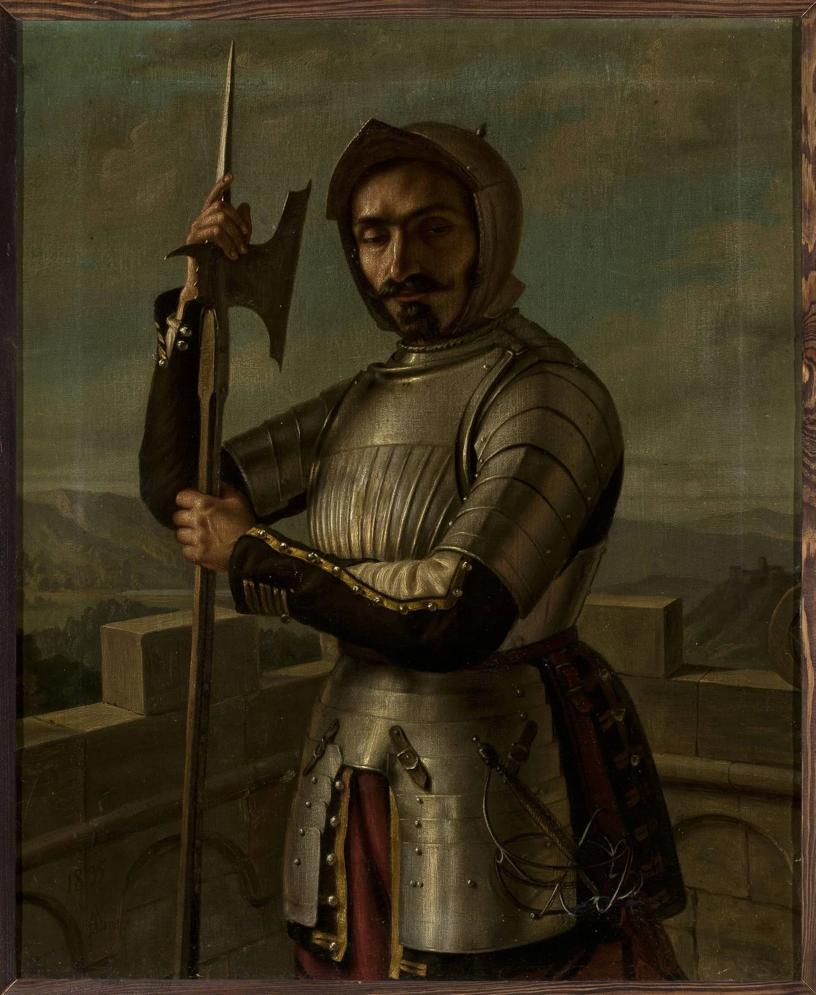 Knight in armour, detail