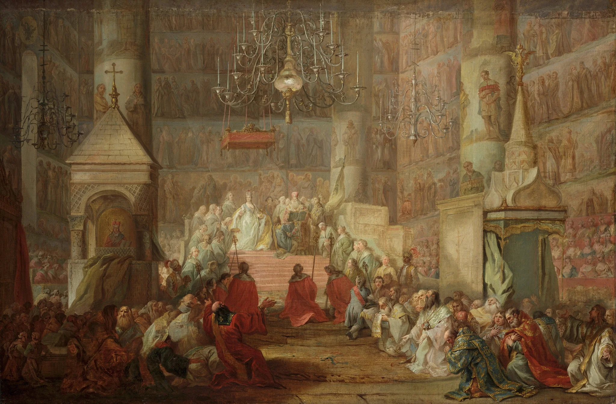 Coronation of Catherine II, detail