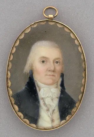 Portrait of Augustine Taylor, by John Ramage, unspecified, 1785