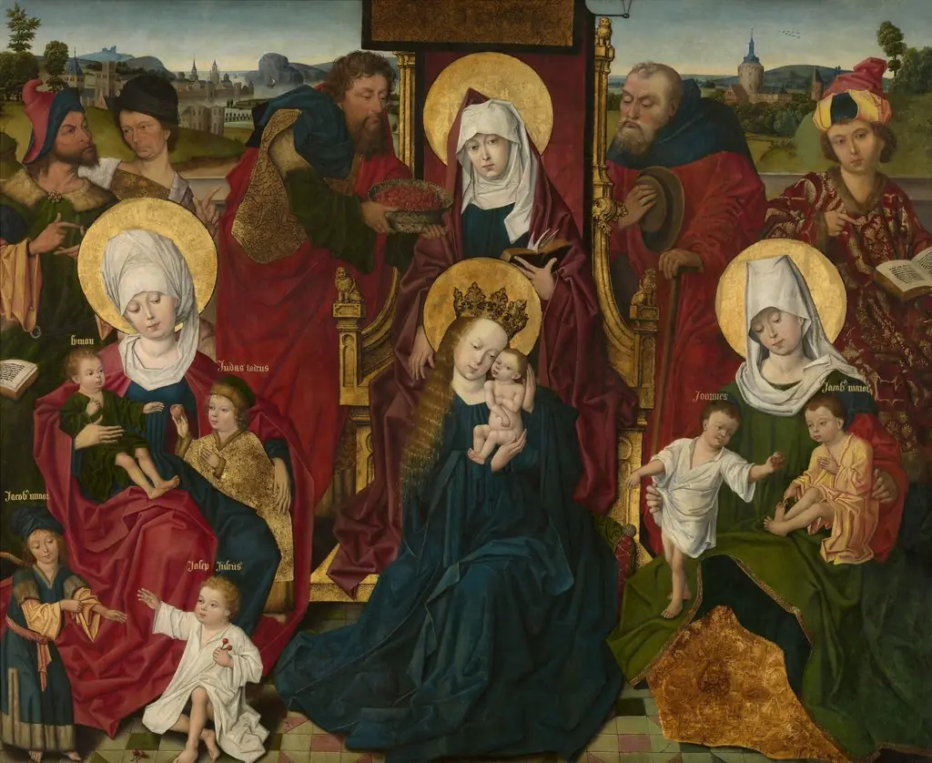 Holy Kinship, by Derick Baegert, oil, 1500