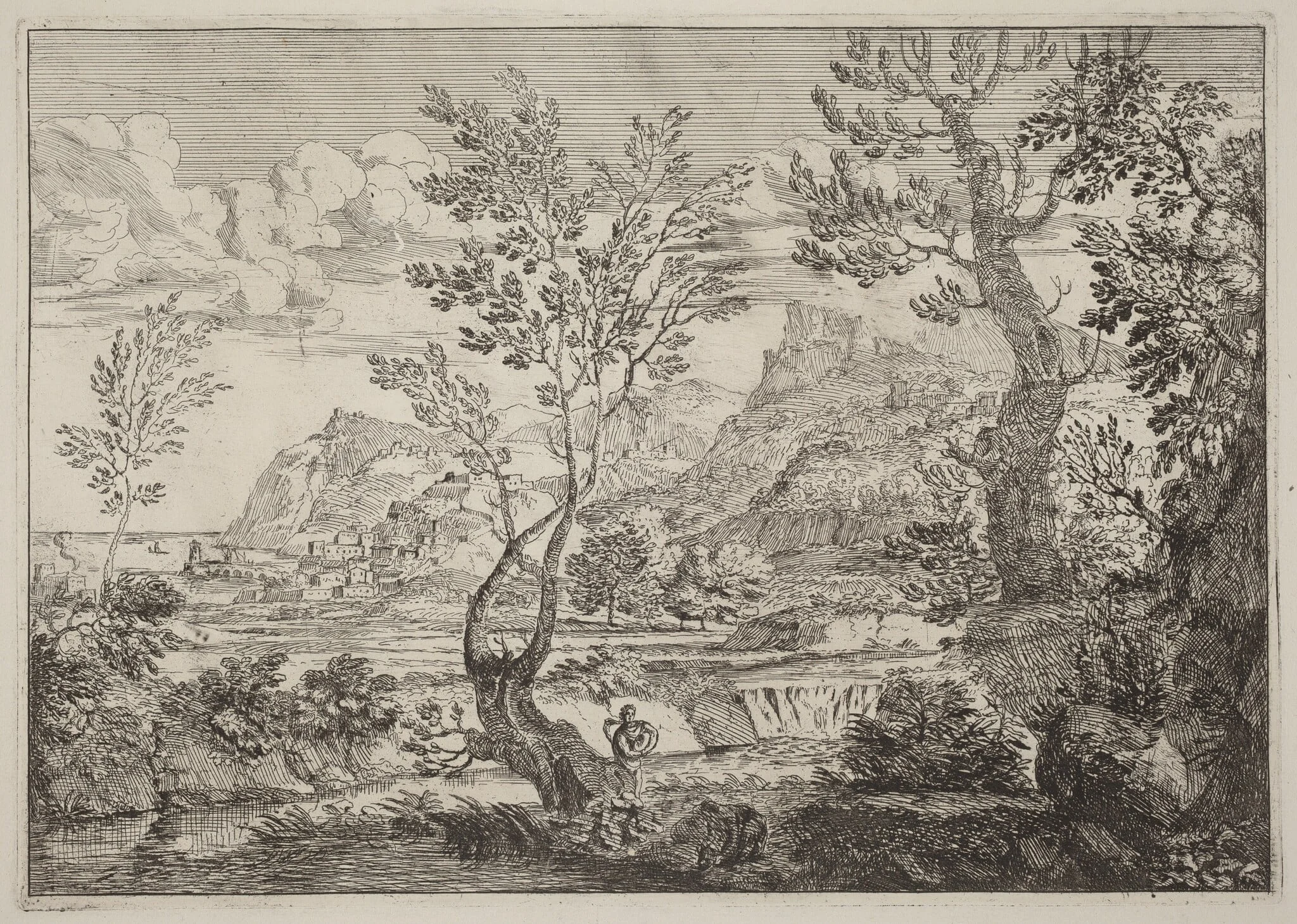 A Waterfall, detail