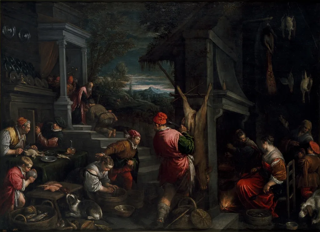 The Return of the Prodigal Son, by Francesco Bassano the Younger, oil, 1570
