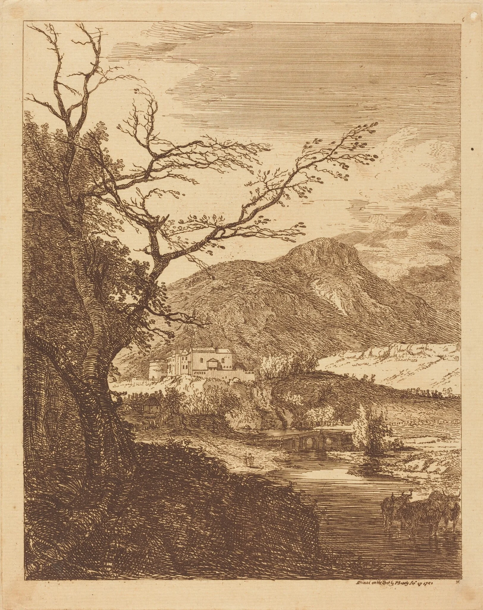 Capriccio with Edinburgh Castle and Arthur's Seat, detail