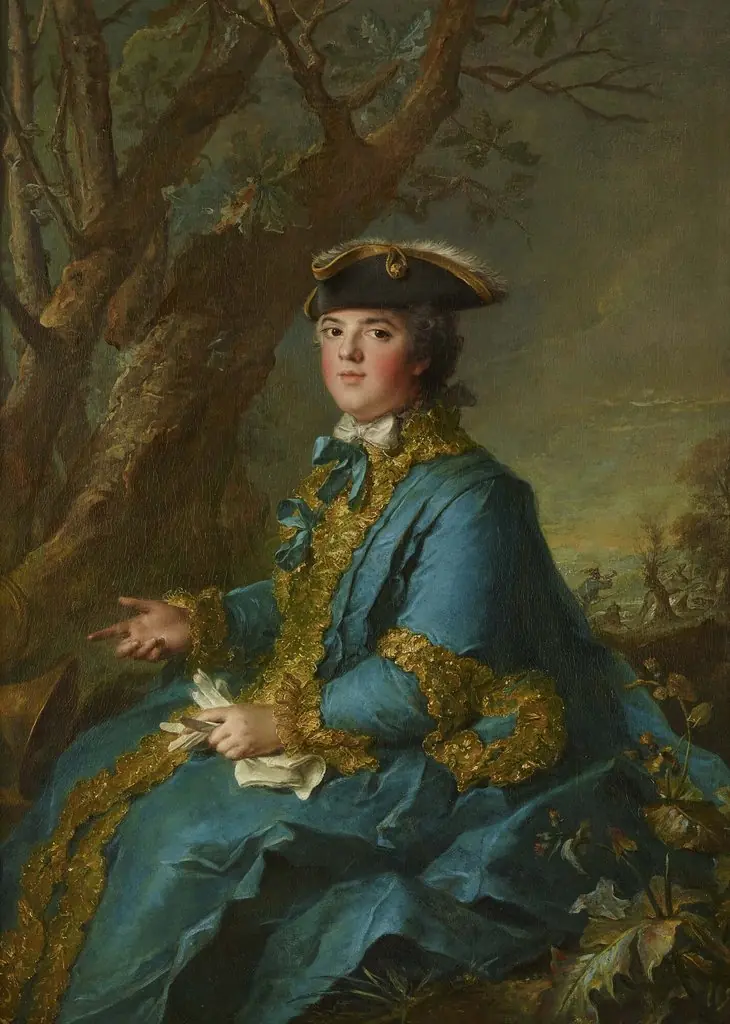 Posthumous portrait of Louise-Élisabeth de France, Duchess of Parma, by Jean-Marc Nattier, oil, 1760