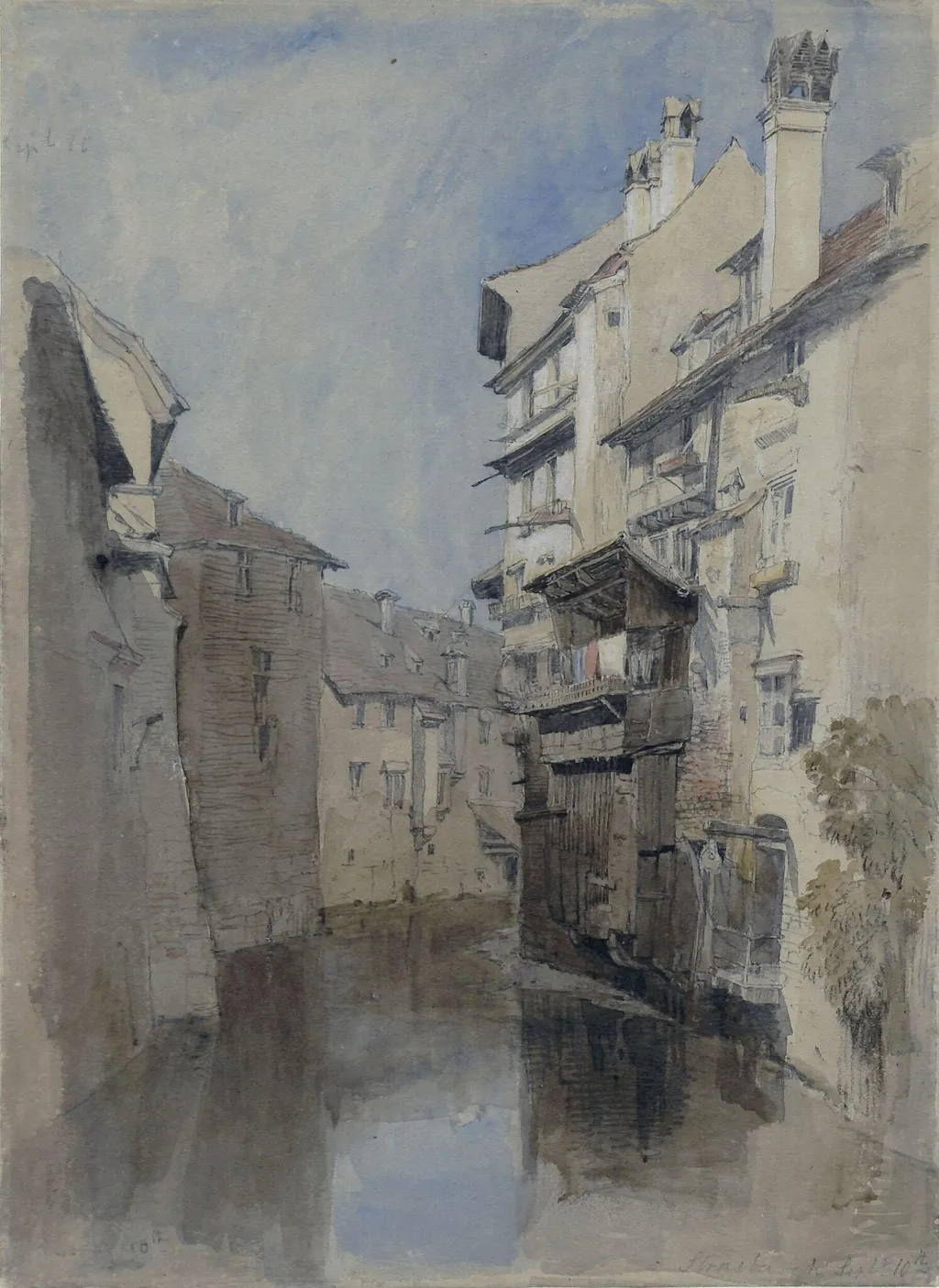 Strasbourg, by William Oliver, watercolor, 1850