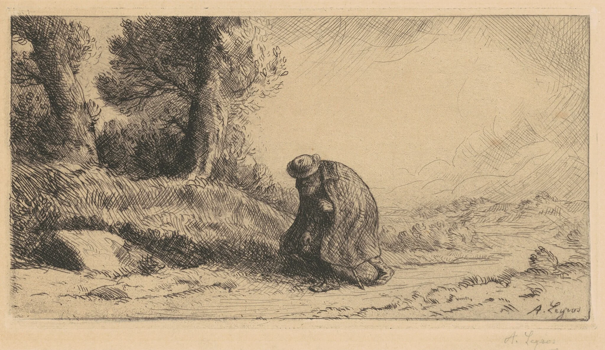 Wayfarer Surprised by a Storm (Le Voyageur surpris par l'Orage), detail