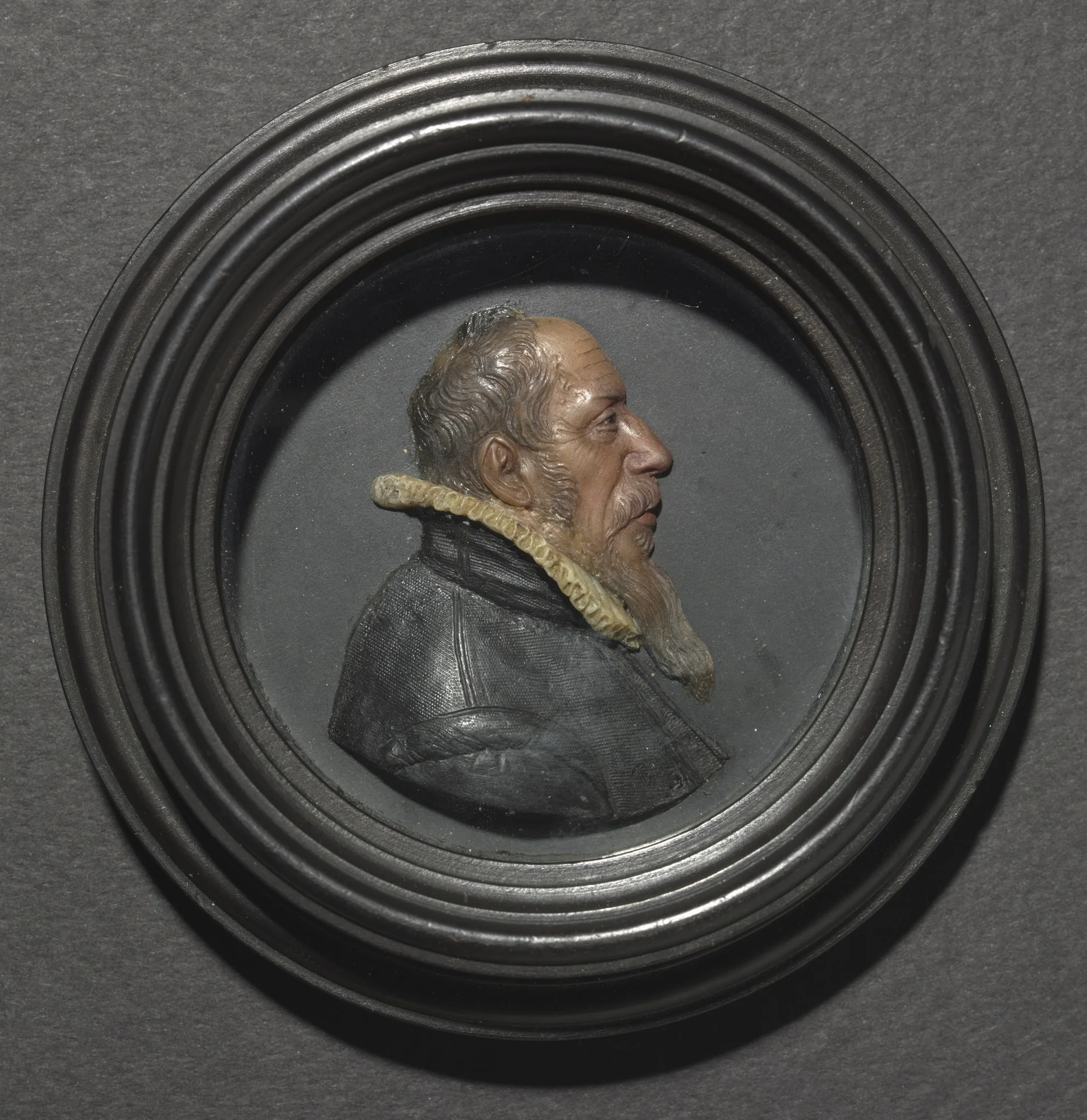 Portrait of a Man in Black, detail
