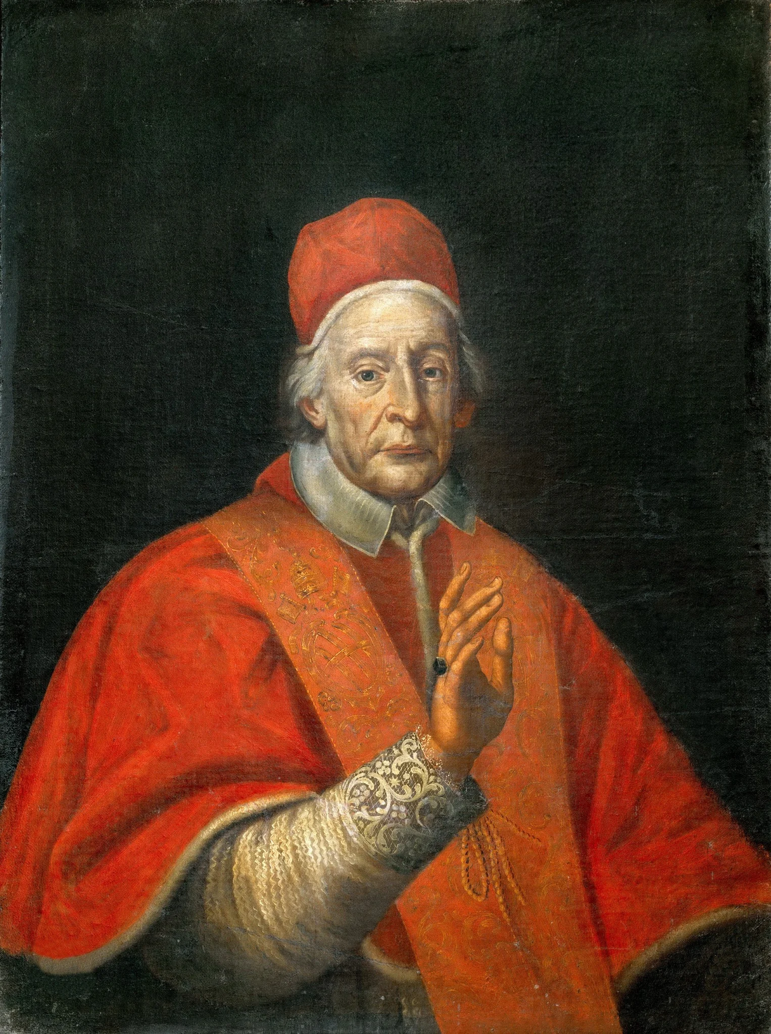 Portrait of Clement XII, detail