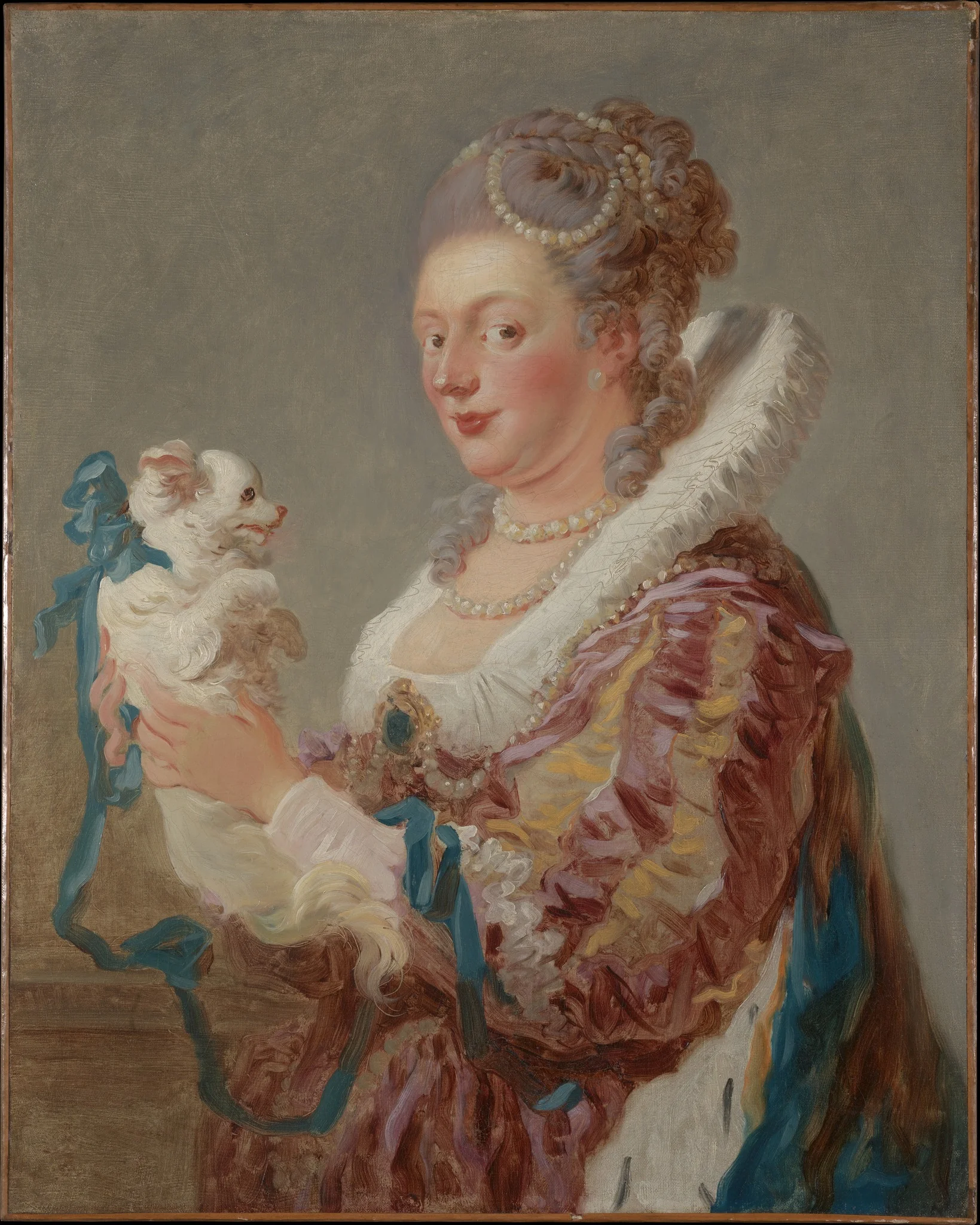 A Woman with a Dog, detail