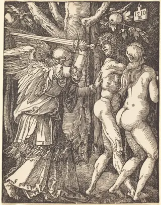 The Expulsion from Paradise, by Albrecht Dürer, ink, 1510