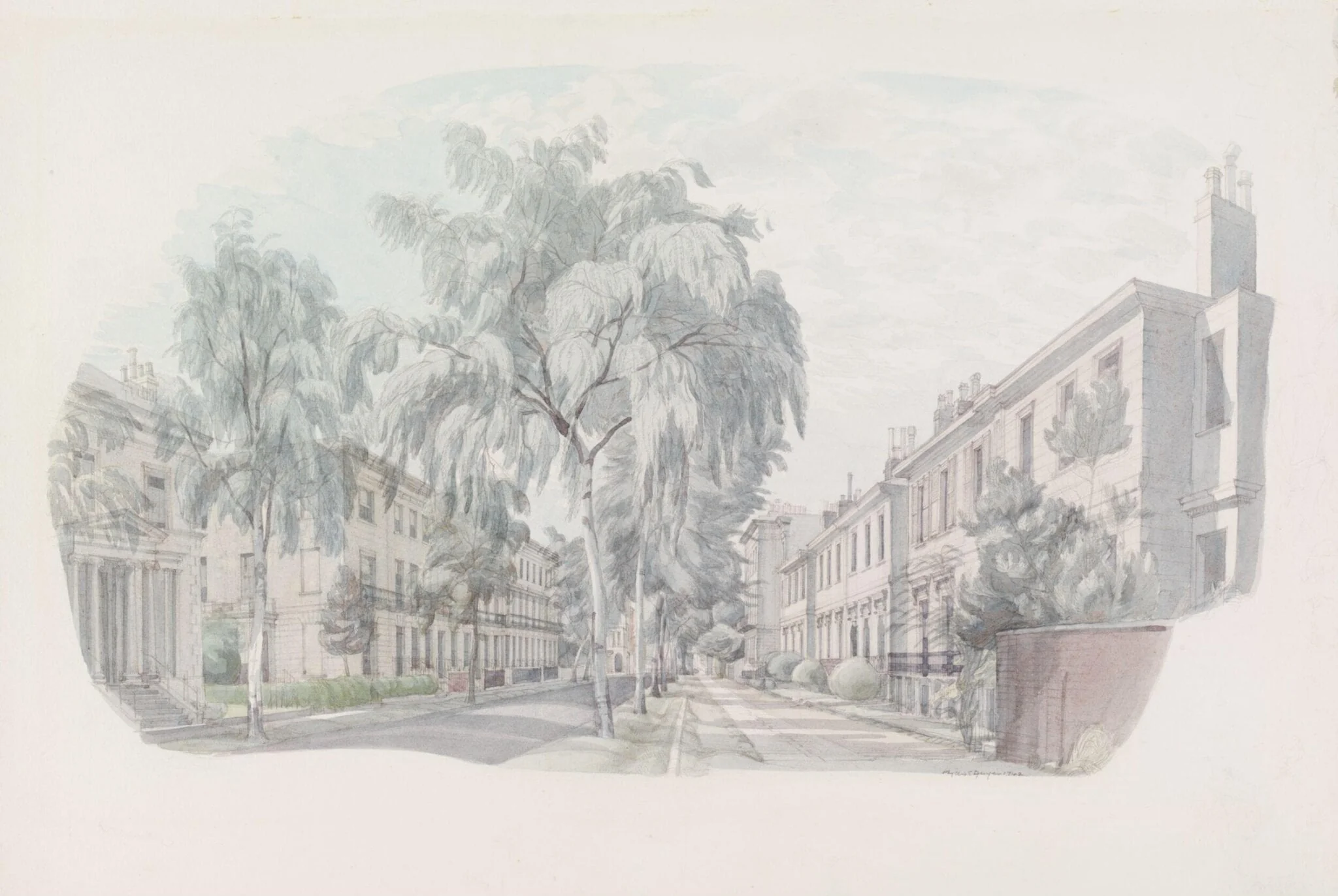 Approach to Pittville Park, Cheltenham, detail