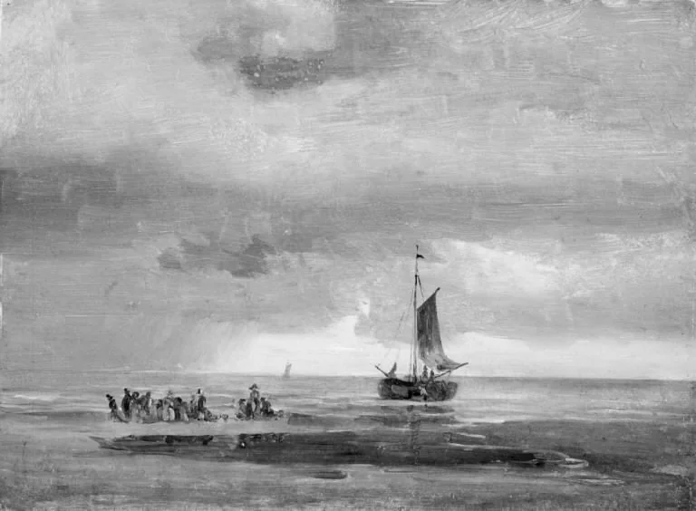 Flat Beach by Sunset, detail