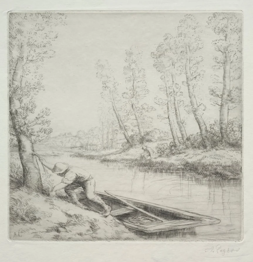 Morning on the River (Le Matin sur la rivière), detail