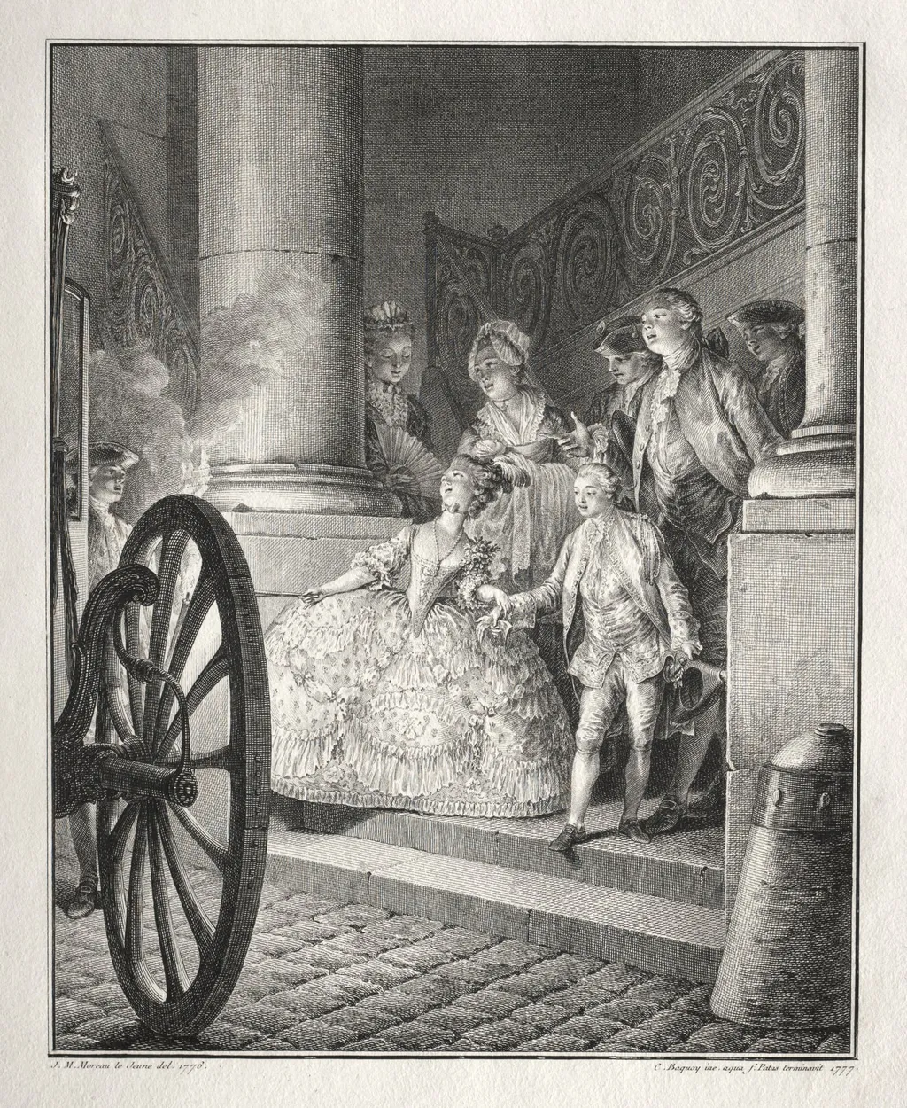 Rêtif de la Bretonne:  The Little Godparents, by Jean-Michel the Younger Moreau, 1777