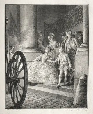 Rêtif de la Bretonne:  The Little Godparents, by Jean-Michel the Younger Moreau, 1777