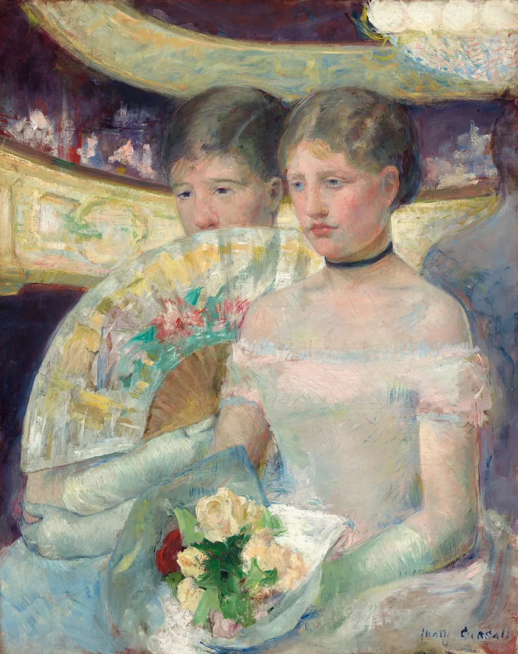 The Loge, by Mary Cassatt, oil, 1879