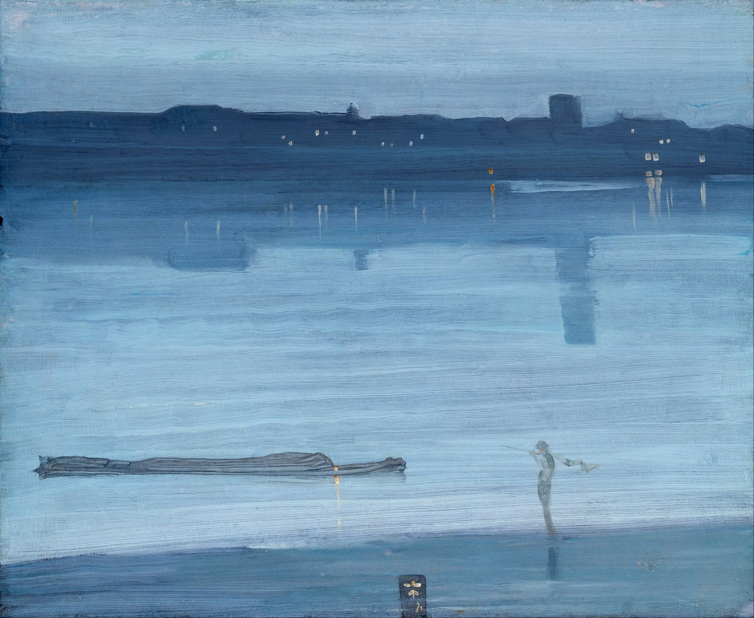 Nocturne: Blue and Silver – Chelsea, detail