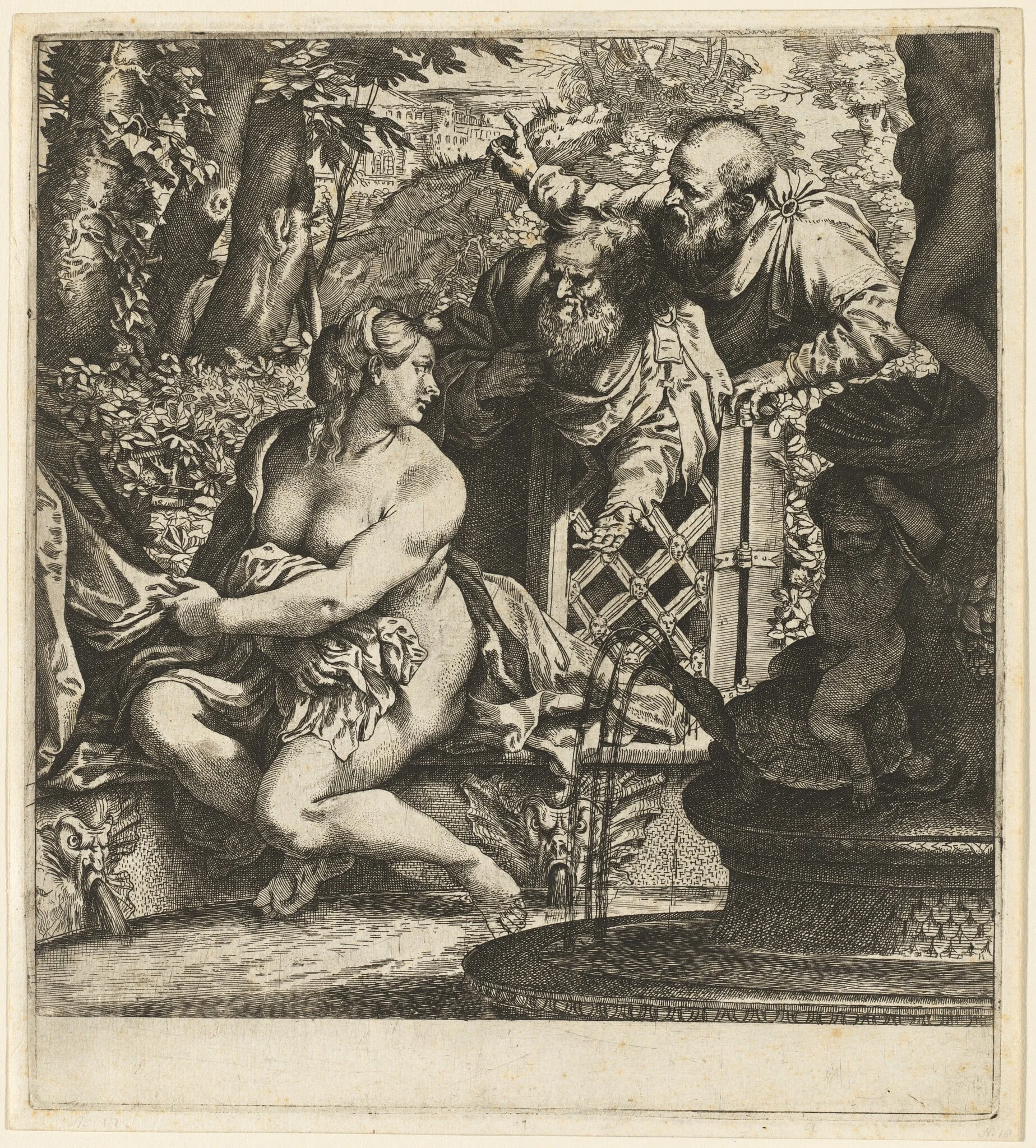 Susanna and the Elders, detail