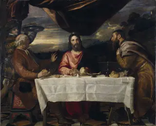 The Supper at Emmaus, by Titian, oil, 1545