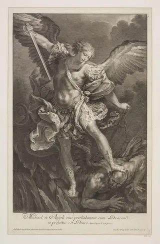 The Archangel Michael, by Johannes Jakob Frey, 1850