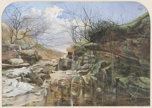 View near Chapeltown, near Bolton, by James William Walker, watercolor, 1850