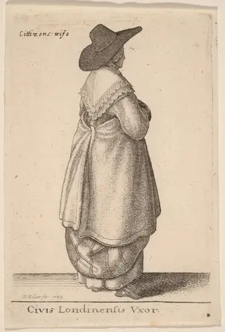 Civis Londinensis Vxor, by Wenceslaus Hollar, ink, 1643