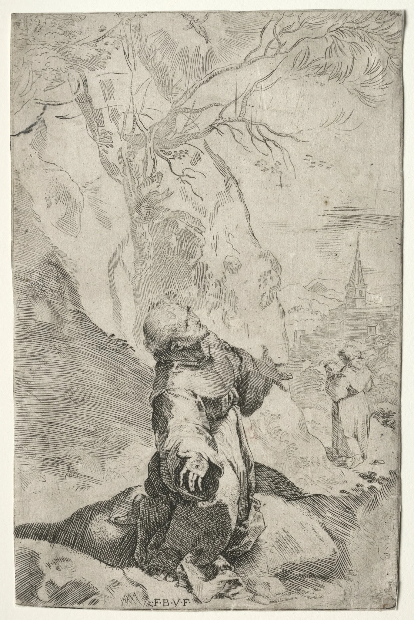 St. Francis Receiving the Stigmata, detail