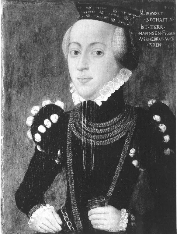 Bildnis der Elisabeth Nothafft, detail