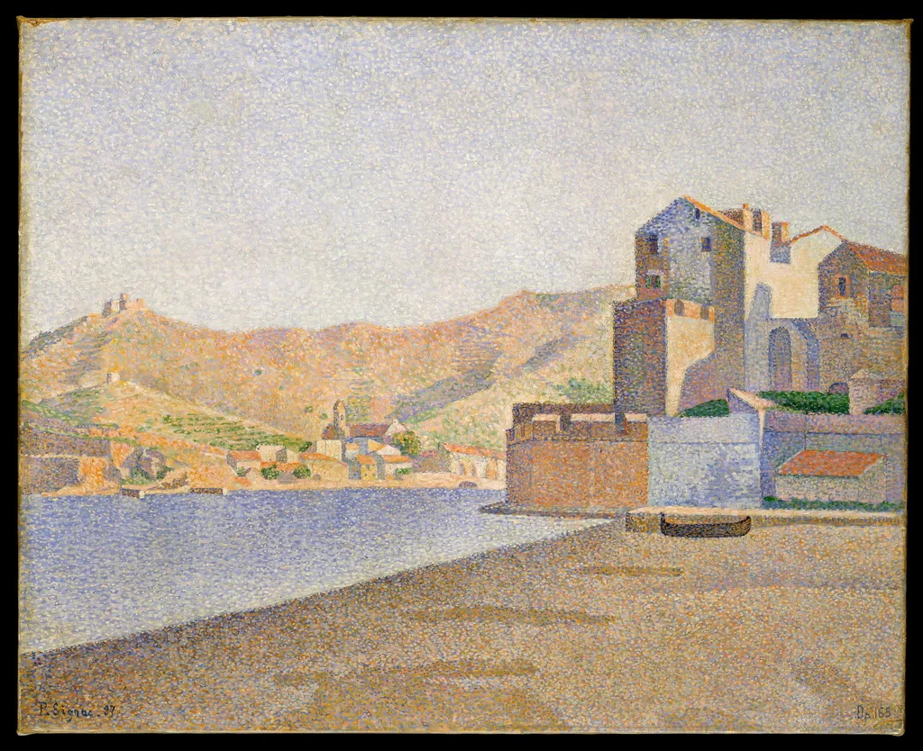The Town Beach, Collioure, Opus 165, by Paul Signac, oil, 1894