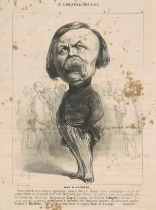 P.J. David D'Angers, by Honoré Daumier, ink, 1849