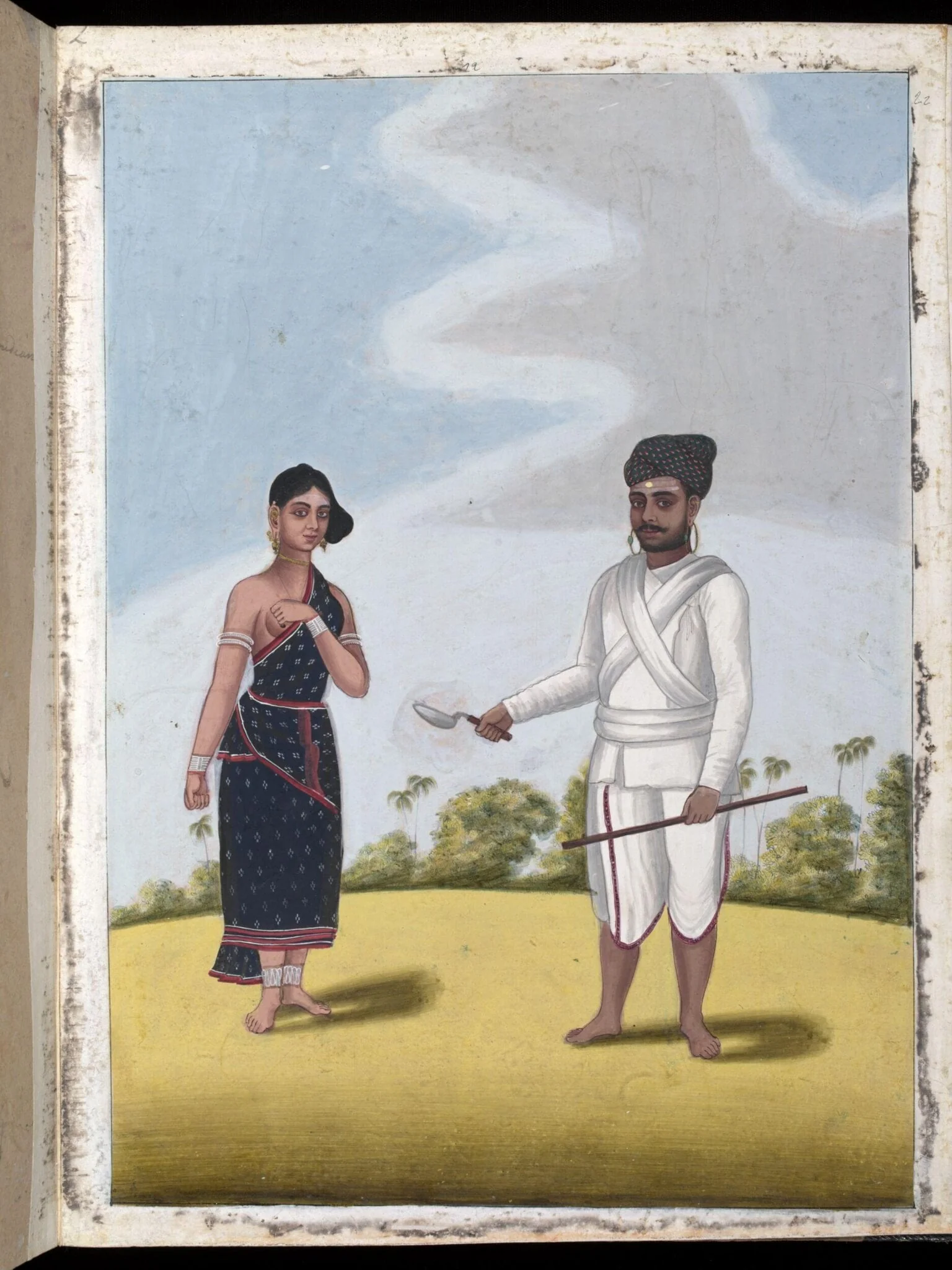 A bricklayer and his wife, detail