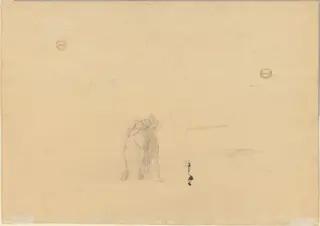 Figures in a Landscape (verso), by Jean-Louis Forain, 1919
