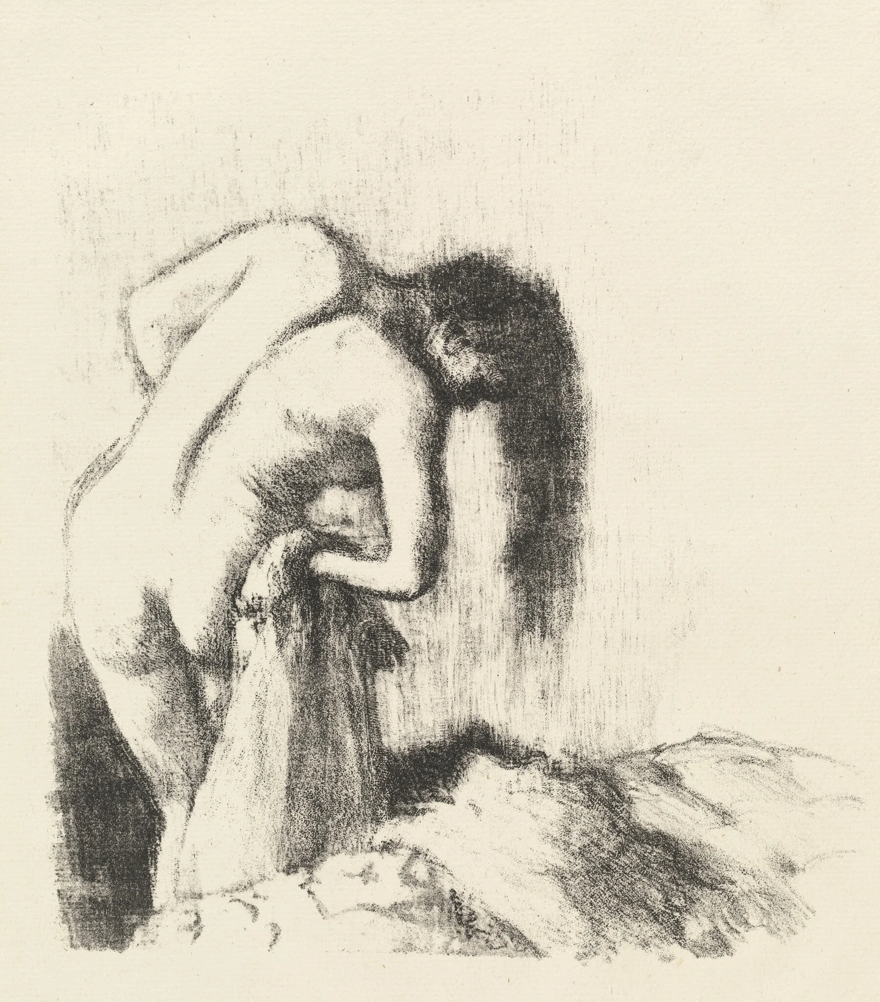 After the Bath (La sortie du bain (Petite planche)), detail