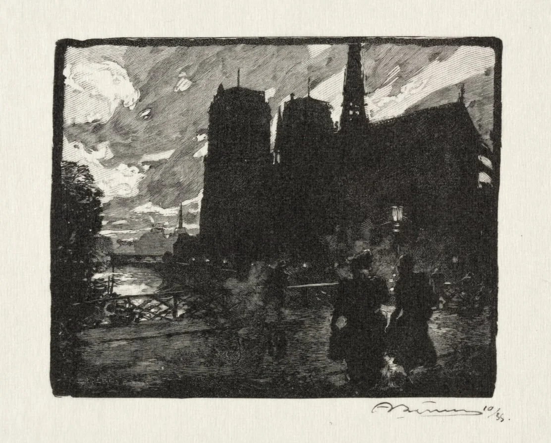 Notre Dame, le Soir, detail