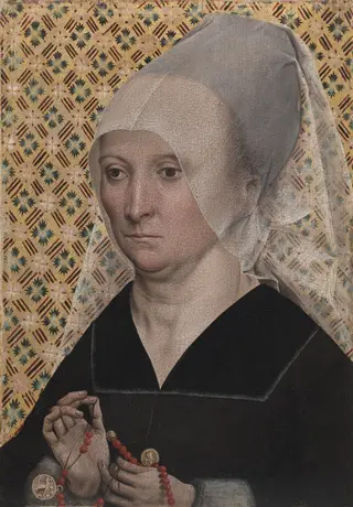 Portrait of a Woman, by Master of the Holy Kinship the Elder, oil, 1493