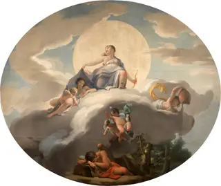 Alegoría de la Noche, by Zacarías González Velázquez, tempera, 1818