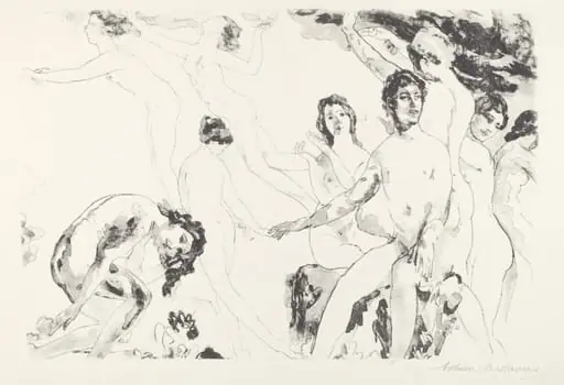 Release at the Gates, by Arthur Bowen Davies, ink, 1920
