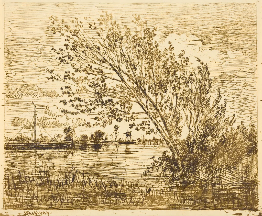 Stand of Alders (Le Bouquet d'aunes), by Charles François Daubigny, 1862