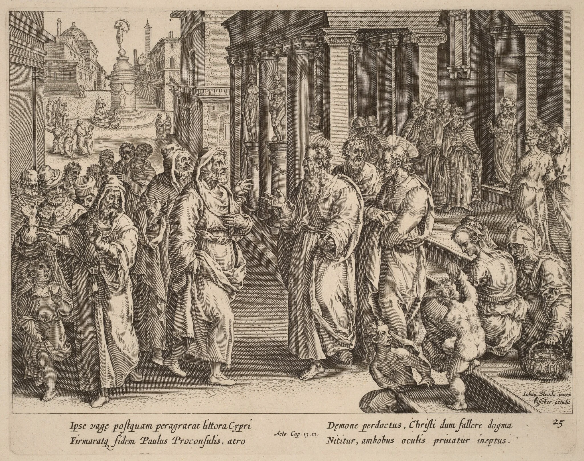 Saint Paul Disputes the Sorcerer, detail