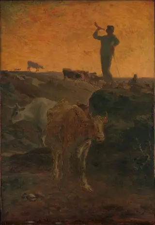 Calling the Cows Home, by Jean François Millet, unspecified, 1872