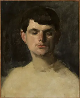 Study of a male head, by Carolus-Duran, oil, 1893