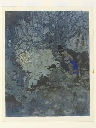 Drawing for illustration to 'The Snow Queen', by Edmund Dulac, watercolor, 1911