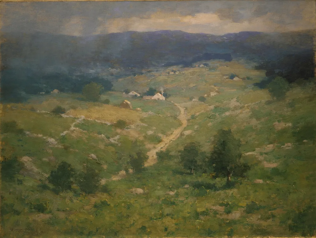 Clearing Off, by Charlotte B. Coman, oil, 1899