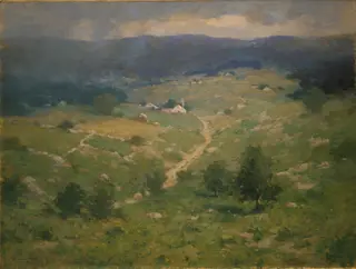 Clearing Off, by Charlotte B. Coman, oil, 1899