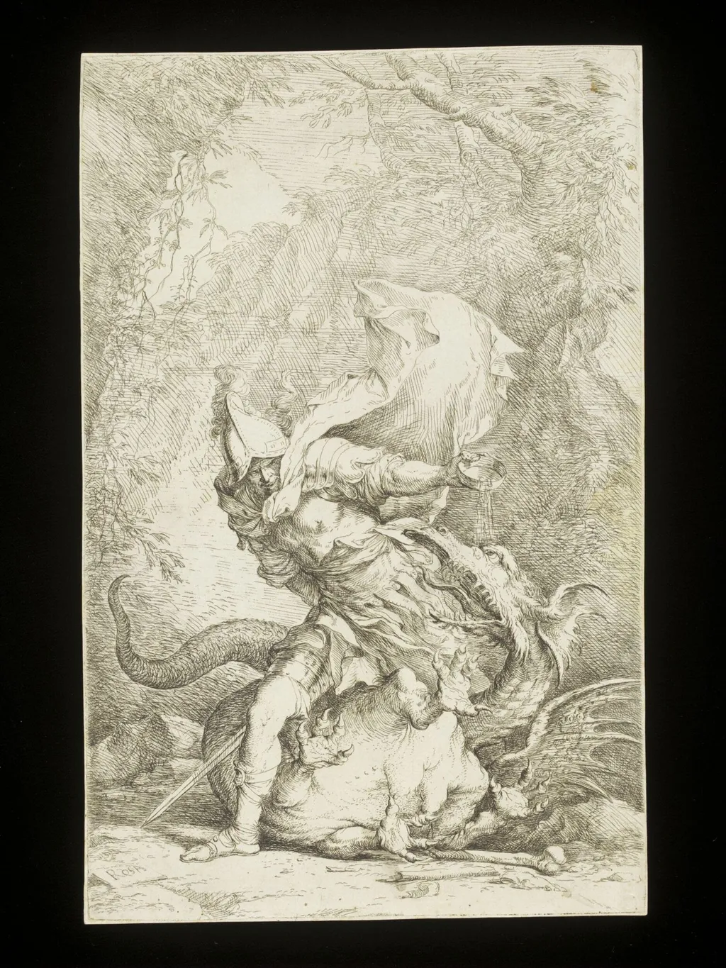 Jason and the Dragon, by Salvator Rosa, 1633